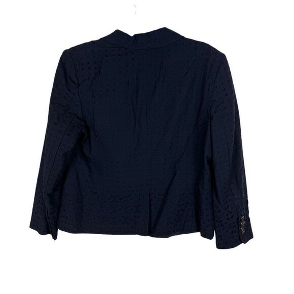 Ann Taylor Navy Eyelet Blazer- Size 8 - Picture 2 of 8